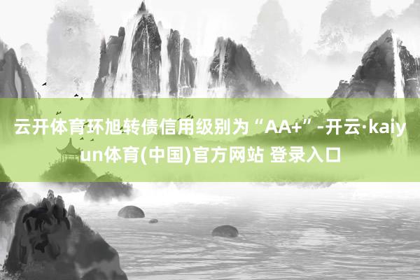 云开体育环旭转债信用级别为“AA+”-开云·kaiyun体育(中国)官方网站 登录入口