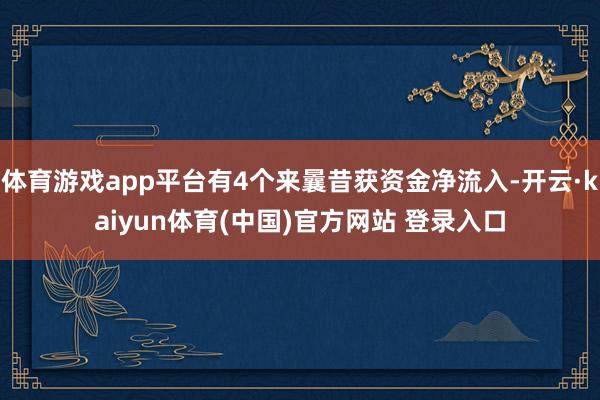 体育游戏app平台有4个来曩昔获资金净流入-开云·kaiyun体育(中国)官方网站 登录入口